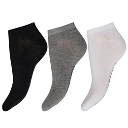 Sneaker socks 3-pack black - grey - white